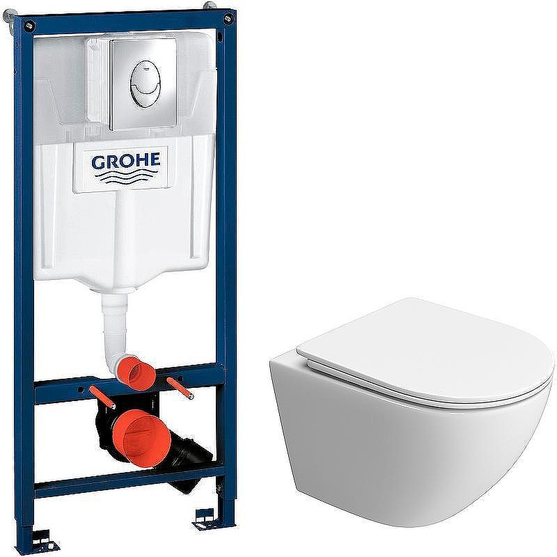 Унитаз с инсталляцией BelBagno Uno-Tor BB5177CH-TOR/SC + Grohe Rapid SL 38721001 