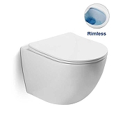 Унитаз с инсталляцией Vincea Globo VT1-14S + Berges Atom 410 040340 с сиденьем Микролифт и Черной матовой клавишей смыва-2