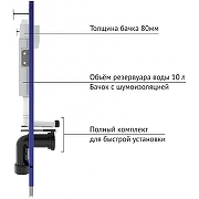 Унитаз с инсталляцией BelBagno Uno-Tor BB5177CH-TOR/SC + Berges Novum L5 040215 с сиденьем Микролифт и Черной матовой клавишей смыва-15