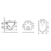 Унитаз с инсталляцией WeltWasser Merzbach 043 GL-WT 10000009939 + Berges Atom 410 040340 с сиденьем Микролифт и Черной матовой клавишей смыва-13