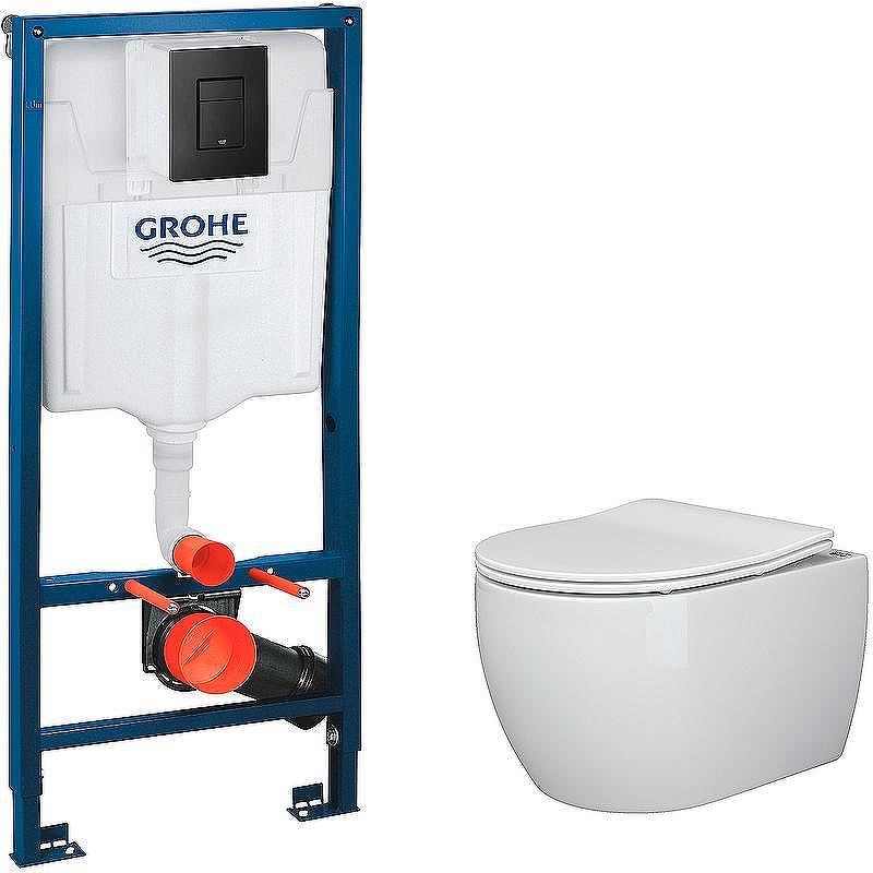 Унитаз с инсталляцией Ceramicanova Play CN3001 + Grohe Rapid SL 38811KF0 
