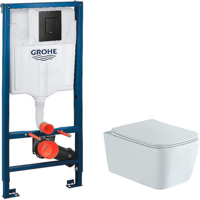Унитаз с инсталляцией Aquatek Либра New AQ1148N-00 + Grohe Rapid SL 38811KF0 
