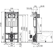 Унитаз с инсталляцией Ceramicanova Vogue CN4008T + Alcaplast Sadromodul AM101/1120-3:1 RU M71-0001 с сиденьем Микролифт и клавишей смыва Хром-13