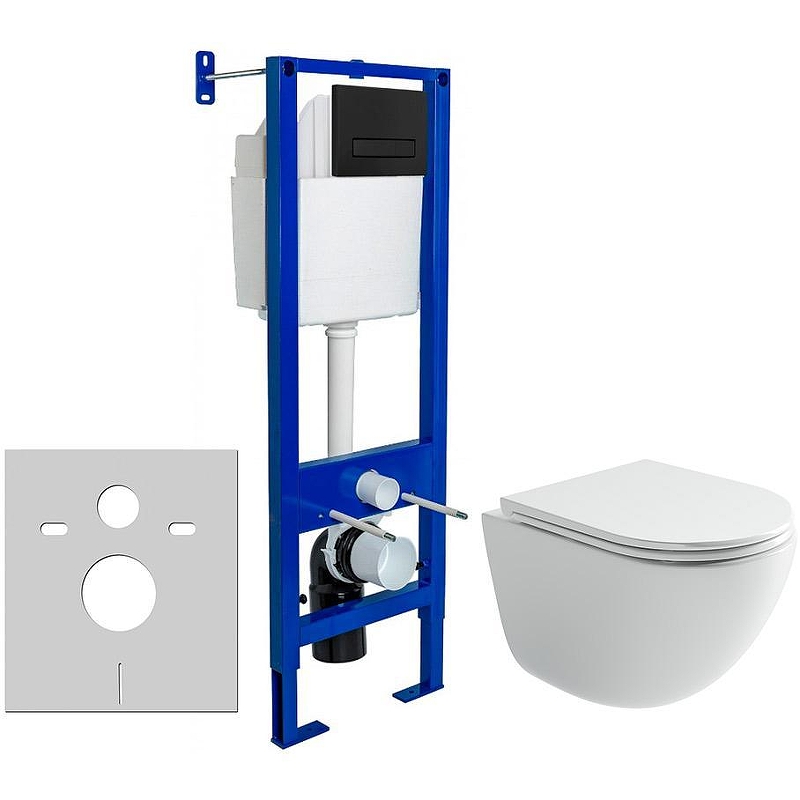 Унитаз с инсталляцией Ceramicanova Vogue CN4008T + Berges Atom 410 040340 