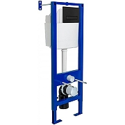 Унитаз с инсталляцией Ceramicanova Vogue CN4008T + Berges Atom 410 040340 с сиденьем Микролифт и Черной матовой клавишей смыва-10
