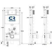 Унитаз с инсталляцией Ceramicanova Vogue CN4008T + Charus City CR.200.21.01 с сиденьем Микролифт и клавишей смыва Хром глянцевый-20