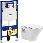 Унитаз с инсталляцией Avimano Promotion 1000080 + Geberit Duofix Sigma UP320 111.300.00.5 с сиденьем Микролифт