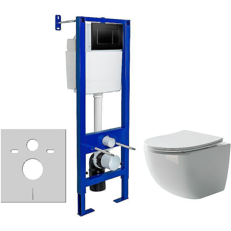 Унитаз с инсталляцией Ceramicanova Forma CN3009 + Berges Atom 410 040332 