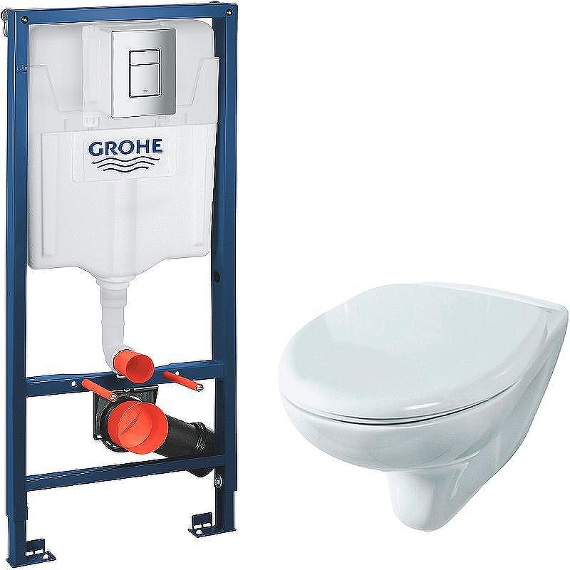 Унитаз с инсталляцией Rosa Элеганс Люкс Вн УнБ32 4620008195438 + Grohe Rapid SL 38772001 