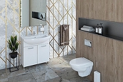 Унитаз с инсталляцией Rosa Элеганс Люкс Вн УнБ32 4620008195438 + Grohe Rapid SL 38721001 с сиденьем Микролифт и клавишей смыва Хром-6