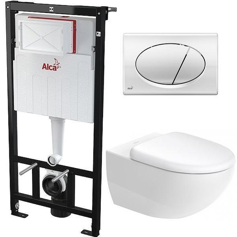 Унитаз с инсталляцией Duravit Architec 45720900A1 + Alcaplast Sadromodul AM101/1120+M71 