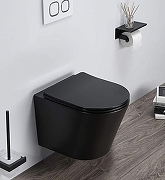 Унитаз с инсталляцией CeramaLux B2330-1MB + Grohe Rapid SL 38772001 с сиденьем Микролифт и клавишей смыва Хром-2