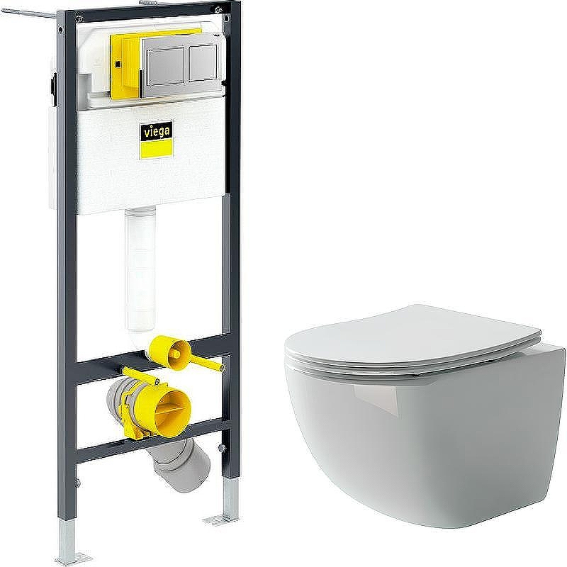 Унитаз с инсталляцией Ceramicanova Forma CN3009 + Viega Prevista Dry 8524.14 792596 