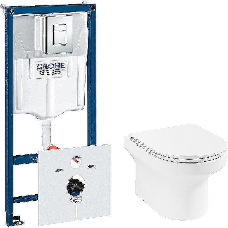 Унитаз с инсталляцией Jacob Delafon Elite EDX114RU-00 + Grohe Rapid SL 38775001 
