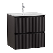 Тумба с раковиной BelBagno Uno 60 UNO-600-2C-SO-GSO+Eco 60 CZR-8073-60 подвесная цвет Темно-серый матовый