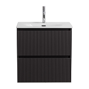 Тумба с раковиной BelBagno Uno 60 UNO-600-2C-SO-GSO+Eco 60 CZR-8073-60 подвесная цвет Темно-серый матовый-1