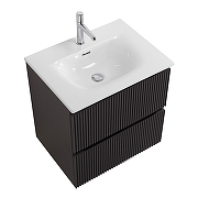 Тумба с раковиной BelBagno Uno 60 UNO-600-2C-SO-GSO+Eco 60 CZR-8073-60 подвесная цвет Темно-серый матовый-2