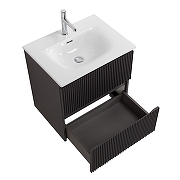 Тумба с раковиной BelBagno Uno 60 UNO-600-2C-SO-GSO+Eco 60 CZR-8073-60 подвесная цвет Темно-серый матовый-3