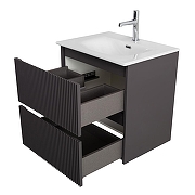 Тумба с раковиной BelBagno Uno 60 UNO-600-2C-SO-GSO+Eco 60 CZR-8073-60 подвесная цвет Темно-серый матовый-5