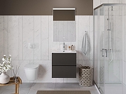 Тумба с раковиной BelBagno Uno 60 UNO-600-2C-SO-GSO+Eco 60 CZR-8073-60 подвесная цвет Темно-серый матовый-12
