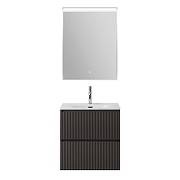 Тумба с раковиной BelBagno Uno 60 UNO-600-2C-SO-GSO+Eco 60 CZR-8073-60 подвесная цвет Темно-серый матовый-13