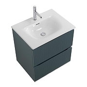 Тумба с раковиной BelBagno Uno 60 UNO-600-2C-SO-AO+Eco 60 CZR-8073-60 подвесная цвет Голубой матовый-2
