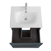 Тумба с раковиной BelBagno Uno 60 UNO-600-2C-SO-AO+Eco 60 CZR-8073-60 подвесная цвет Голубой матовый-4