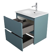 Тумба с раковиной BelBagno Uno 60 UNO-600-2C-SO-AO+Eco 60 CZR-8073-60 подвесная цвет Голубой матовый-5