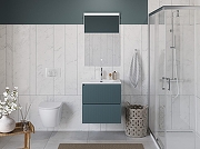Тумба с раковиной BelBagno Uno 60 UNO-600-2C-SO-AO+Eco 60 CZR-8073-60 подвесная цвет Голубой матовый-12