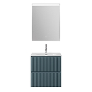 Тумба с раковиной BelBagno Uno 60 UNO-600-2C-SO-AO+Eco 60 CZR-8073-60 подвесная цвет Голубой матовый-13