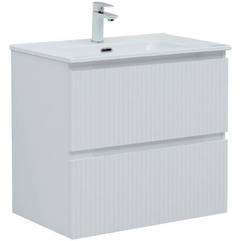 Тумба с раковиной Aquanet Джейн 70 335423+Flat 70 329254 подвесная 
