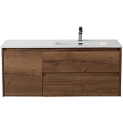 Тумба с раковиной BelBagno Kraft 120 R KRAFT-1200-2C-1A-SO-RT-R+120 R BB1200ETL-R подвесная цвет Rovere Tabacco-1