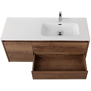 Тумба с раковиной BelBagno Kraft 120 R KRAFT-1200-2C-1A-SO-RT-R+120 R BB1200ETL-R подвесная цвет Rovere Tabacco-5