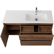 Тумба с раковиной BelBagno Kraft 120 R KRAFT-1200-2C-1A-SO-RT-R+120 R BB1200ETL-R подвесная цвет Rovere Tabacco-6