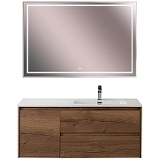 Тумба с раковиной BelBagno Kraft 120 R KRAFT-1200-2C-1A-SO-RT-R+120 R BB1200ETL-R подвесная цвет Rovere Tabacco-7