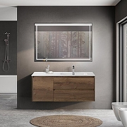 Тумба с раковиной BelBagno Kraft 120 R KRAFT-1200-2C-1A-SO-RT-R+120 R BB1200ETL-R подвесная цвет Rovere Tabacco-8