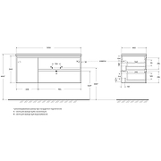 Тумба с раковиной BelBagno Kraft 120 R KRAFT-1200-2C-1A-SO-RT-R+120 R BB1200ETL-R подвесная цвет Rovere Tabacco-13