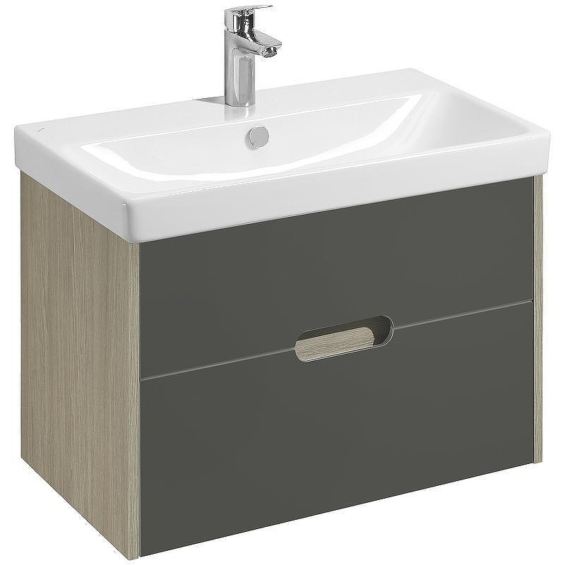 Тумба с раковиной Aquaton Оливия 80 1A283101OLUG0+Santek Адриана 80 1WH501772 подвесная 