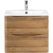 Тумба с раковиной BelBagno 70 ACQUA-700-2C-SO-RR+70 BB700/455-LV-MR-ALR подвесная цвет Rovere Rustico-1