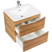 Тумба с раковиной BelBagno 70 ACQUA-700-2C-SO-RR+70 BB700/455-LV-MR-ALR подвесная цвет Rovere Rustico-3