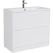 Тумба с раковиной BelBagno 80 ACQUA-800-2C-PIA-BL+80 BB800/455-LV-MR-ALR цвет Bianco Lucido
