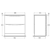 Тумба с раковиной BelBagno 80 ACQUA-800-2C-PIA-BL+80 BB800/455-LV-MR-ALR цвет Bianco Lucido-8