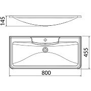 Тумба с раковиной BelBagno 80 ACQUA-800-2C-PIA-BL+80 BB800/455-LV-MR-ALR цвет Bianco Lucido-9