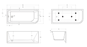Акриловая ванна BelBagno 160x73 L BB712-1600-730-L цвет Белый-7
