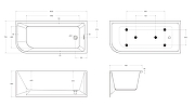 Акриловая ванна BelBagno 160x73 R BB712-1600-730-R цвет Белый-7
