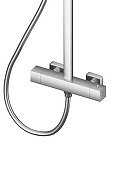 Душевая система BelBagno Структура (Kraft) KRAFT-DOCM-T-IN с термостатом цвет Сатин-4