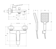 Комплект смесителей BelBagno Факел (Ardente) ARDENTE-VASM/LVM-CRM цвет Хром-7