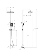 Комплект смесителей BelBagno Техно (Due) DUE-DOCM/LVM-CRM цвет Хром-12