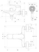 Смеситель для ванны Cezares Метауро (Metauro) METAURO-VD-BORO цвет Золото брашированное-9
