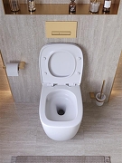 Унитаз подвесной Cezares Комфорт (Comfort) CZR-380-TH-TOR/SC цвет Белый с сиденьем Микролифт-11